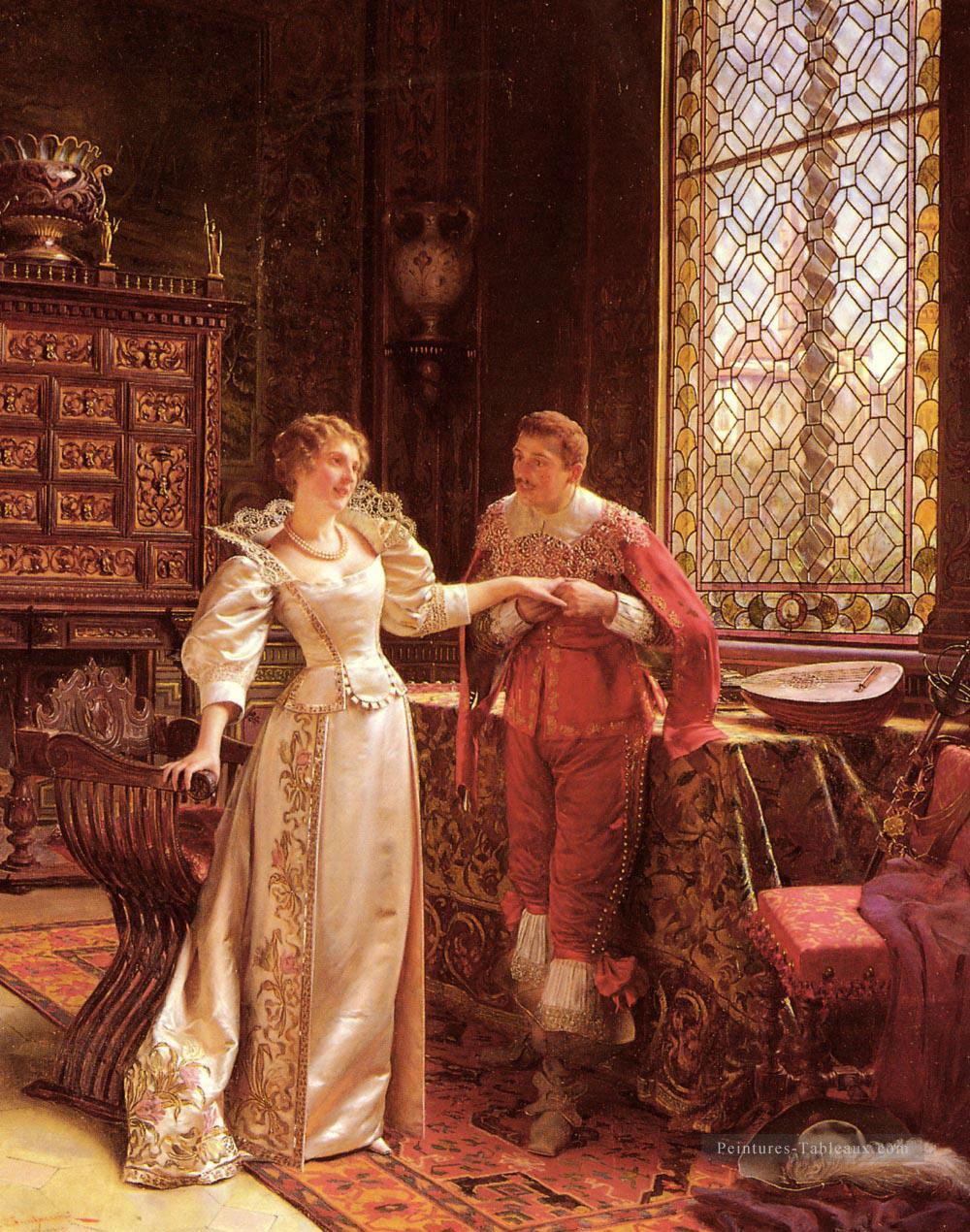 La Demande En Mariage Dame Frederic Soulacroix Peintures à l'huile